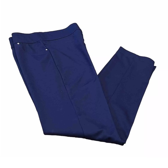 Rebecca Malone Dark Blue Pull On Casual Pants Small Like New - Picture 6 of 9